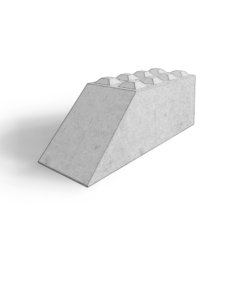 Sani Block | 60x60x180 45° | Sani Rino - Sani Block -moduli-blocchi-prefabbricati-di-calcestruzzo-